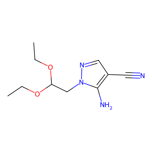 5-Amino-4-cyano-1-(2,2-diethoxyethyl)pyrazole structure