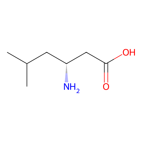 (R)-3-Amino-5-methyl-hexanoic acid structure