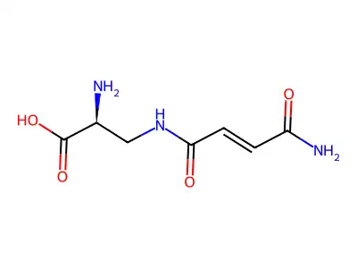(2S)-2-amino-3-[(4-amino-4-oxobut-2-enoyl)amino]propanoic acid structure