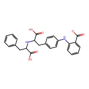 N-(1-carboxy-2-phenylethyl)phenylalanine-4-aminobenzoate structure