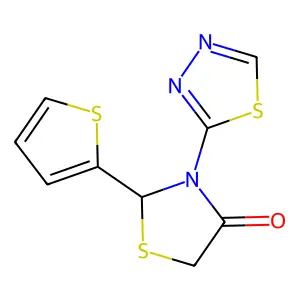 4-Thiazolidinone, 3-(1,3,4-thiadiazol-2-yl)-2-(2-thienyl)- structure