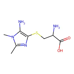 L-Cysteine, S-(5-amino-1,2-dimethyl-1H-imidazol-4-yl)- structure