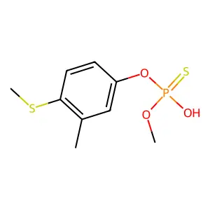 Phosphorothioic acid, O-methyl O-(3-methyl-4-(methylthio)phenyl) ester structure