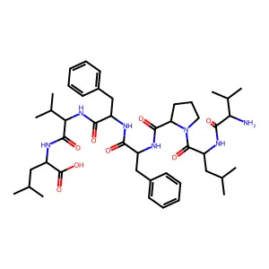 Valyl-leucyl-prolyl-phenylalanyl-phenylalanyl-valyl-leucine structure