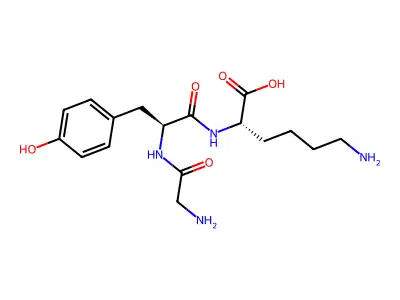 Glycyl-tyrosyl-lysine structure