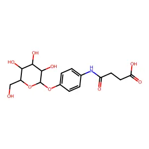 Butanoic acid, 4-((4-(alpha-D-glucopyranosyloxy)phenyl)amino)-4-oxo- structure