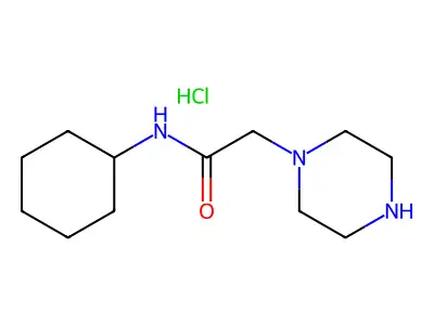 (4-Cyclohexylpiperazin-1-yl)ethanimidic acid--hydrogen chloride (1/1) structure