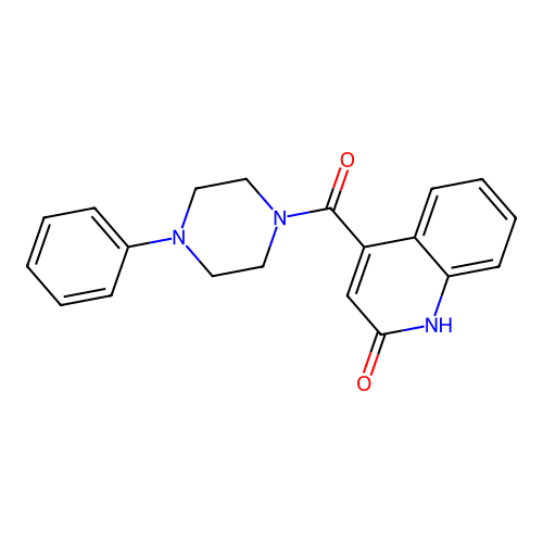 4-(4-phenylpiperazine-1-carbonyl)-1H-quinolin-2-one structure
