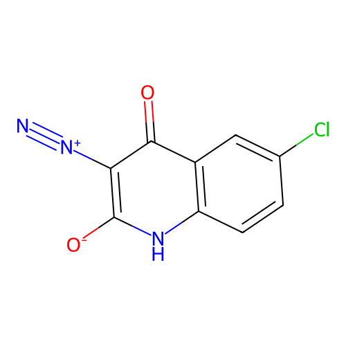 6-chloro-3-diazonio-4-oxo-1H-quinolin-2-olate structure