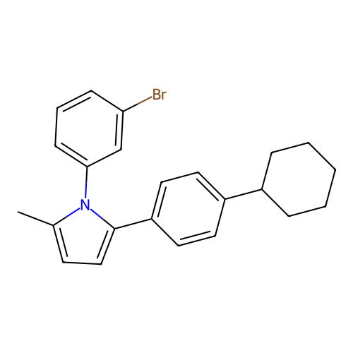 1-(3-Bromophenyl)-2-(4-cyclohexylphenyl)-5-methyl-1H-pyrrole structure