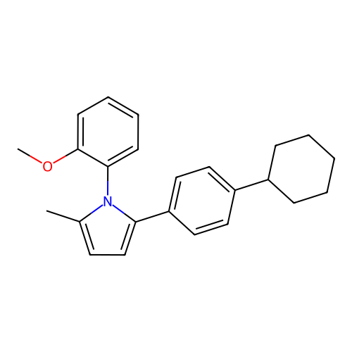 2-(4-Cyclohexylphenyl)-1-(2-methoxyphenyl)-5-methyl-1H-pyrrole structure