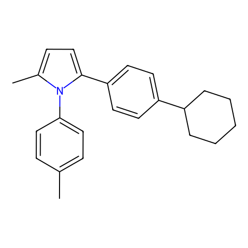 2-(4-Cyclohexylphenyl)-5-methyl-1-(4-methylphenyl)-1H-pyrrole structure