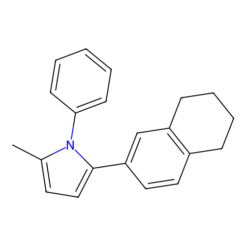 1H-Pyrrole, 2-methyl-1-phenyl-5-(5,6,7,8-tetrahydro-2-naphthalenyl)- structure