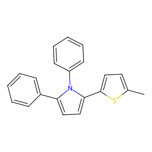 1H-Pyrrole, 1,5-diphenyl-2-(5-methyl-2-thienyl)- structure