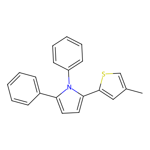 1H-Pyrrole, 1,5-diphenyl-2-(4-methyl-2-thienyl)- structure