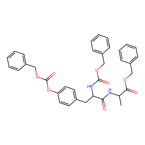 Benzyl N,O-bis[(benzyloxy)carbonyl]tyrosylalaninate structure
