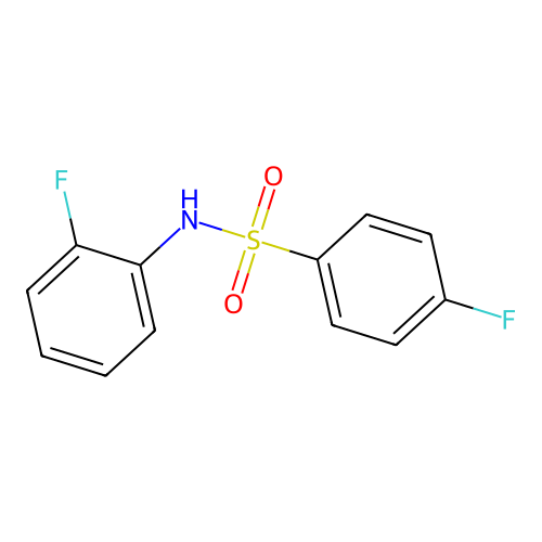 4-fluoro-N-(2-fluorophenyl)benzenesulfonamide structure