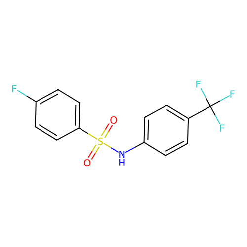 4-fluoro-N-[4-(trifluoromethyl)phenyl]benzenesulfonamide structure