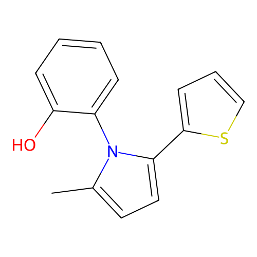 Phenol, 2-(2-methyl-5-(2-thienyl)-1H-pyrrol-1-yl)- structure