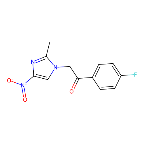 Ethanone, 1-(4-fluorophenyl)-2-(2-methyl-4-nitro-1H-imidazol-1-yl)- structure