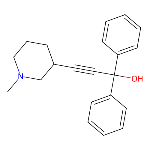 3-(1-Methylpiperidin-3-yl)-1,1-diphenylprop-2-yn-1-ol structure