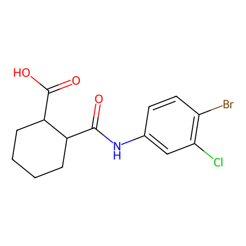 2-((4-Bromo-3-chlorophenyl)carbamoyl)cyclohexanecarboxylic acid structure