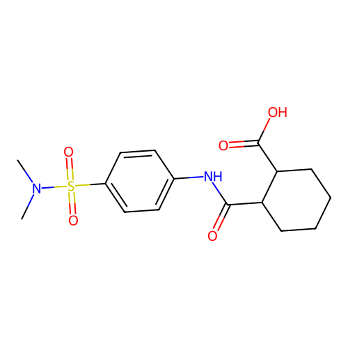 2-[[4-(dimethylsulfamoyl)phenyl]carbamoyl]cyclohexane-1-carboxylic Acid structure