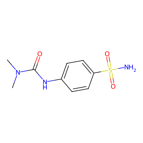 1,1-Dimethyl-3-(4-sulfamoylphenyl)urea structure