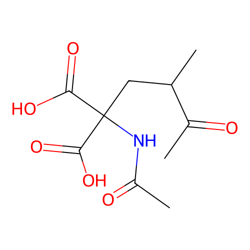 乙酰氨基(2-甲基-3-氧代丁基)丙二酸 structure