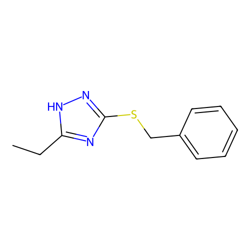 3-(benzylsulfanyl)-5-ethyl-4H-1,2,4-triazole structure