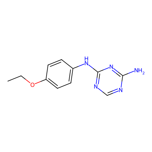 N-(4-ethoxyphenyl)-1,3,5-triazine-2,4-diamine structure