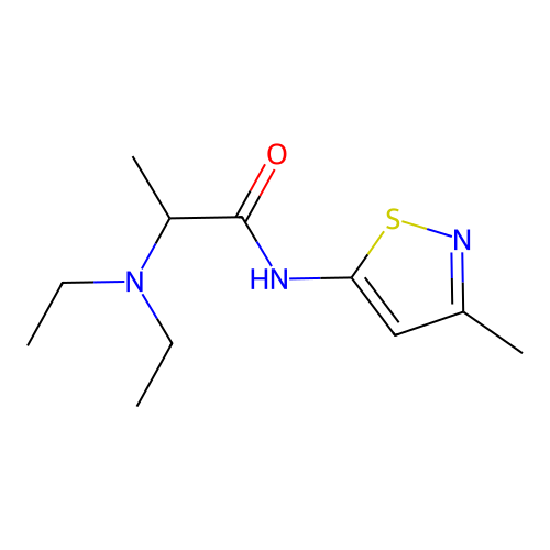 Propionamide, 2-(diethylamino)-N-(3-methyl-5-isothiazolyl)- structure