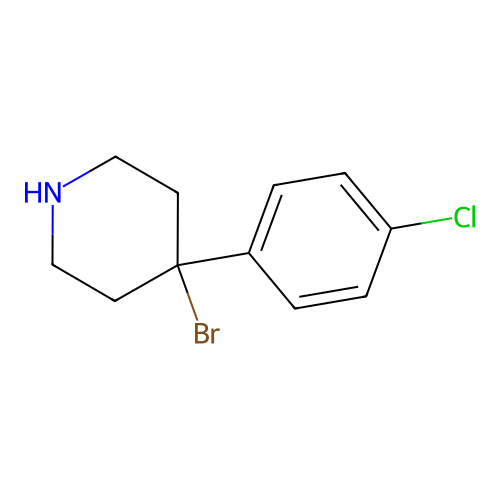 4-Bromo-4-(4-chlorophenyl)piperidine structure