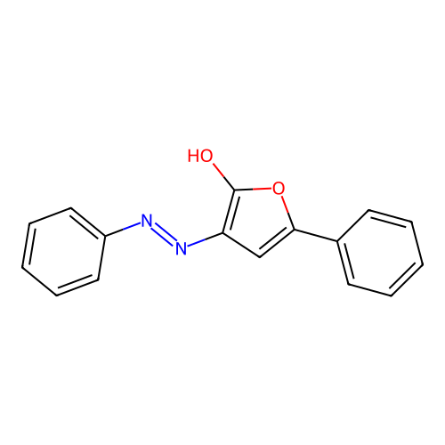 (3Z)-5-phenyl-3-(phenylhydrazinylidene)furan-2-one structure