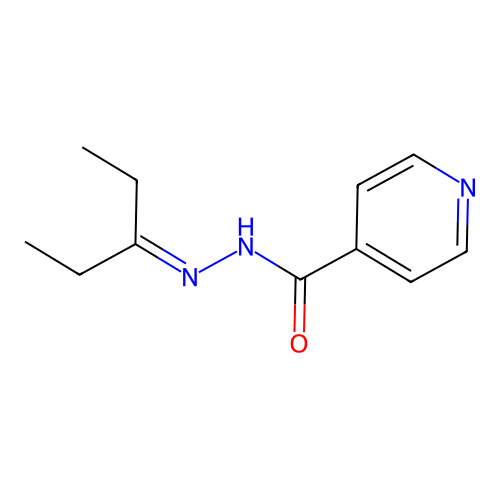 N-(pentan-3-ylideneamino)pyridine-4-carboxamide structure