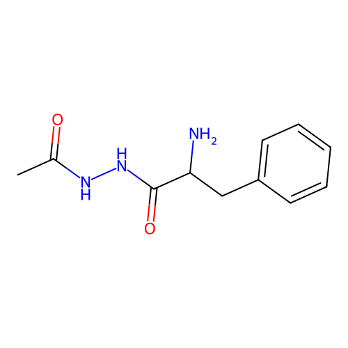 N'-acetyl-2-amino-3-phenylpropanehydrazide structure