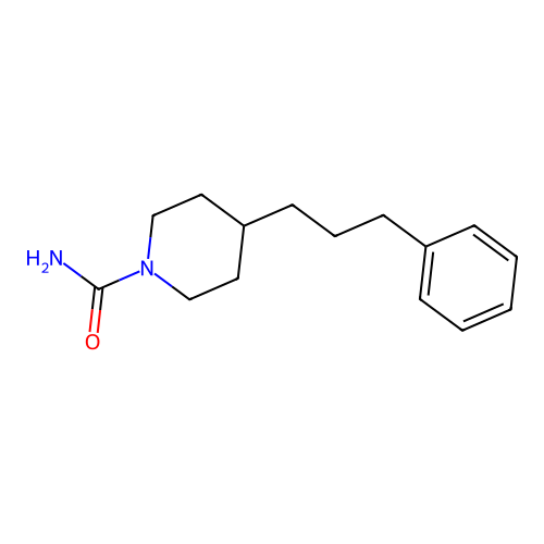 4-(3-Phenylpropyl)piperidine-1-carboxamide structure
