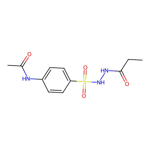 N-[4-[(propanoylamino)sulfamoyl]phenyl]acetamide structure
