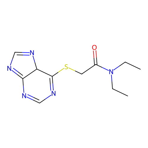 N,N-二乙基-2-(5H-嘌呤-6-基硫基)乙酰胺 structure