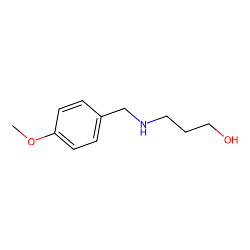 3-(((4-Methoxyphenyl)methyl)amino)propan-1-ol structure