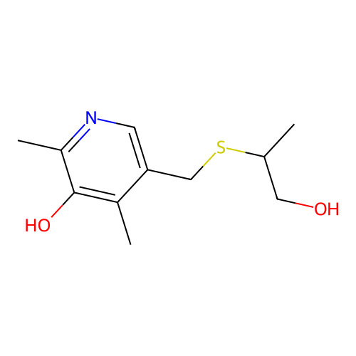 5-{[(1-Hydroxypropan-2-yl)sulfanyl]methyl}-2,4-dimethylpyridin-3-ol structure