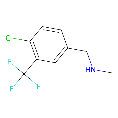 Benzenemethanamine, 4-chloro-N-methyl-3-(trifluoromethyl)- structure
