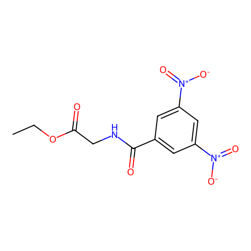 Ethyl 2-[(3,5-dinitrobenzoyl)amino]acetate structure