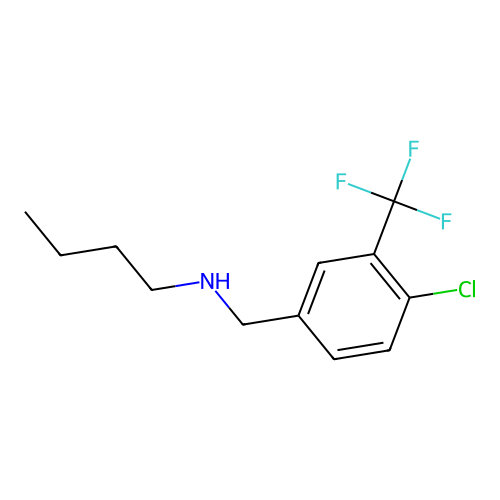 Benzenemethanamine, N-butyl-4-chloro-3-(trifluoromethyl)- structure