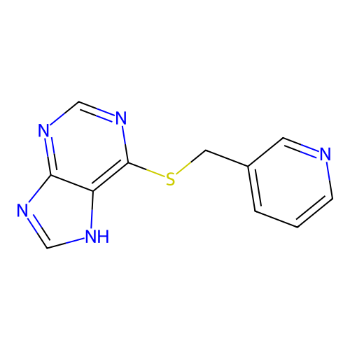 6-[(pyridin-3-ylmethyl)sulfanyl]-7H-purine structure