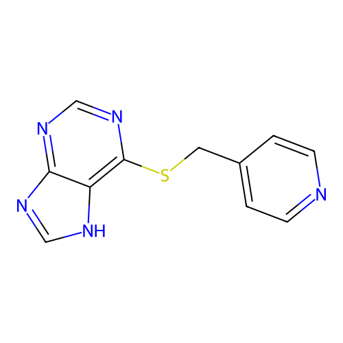 7H-Purine, 6-[(4-pyridinylmethyl)thio]- structure