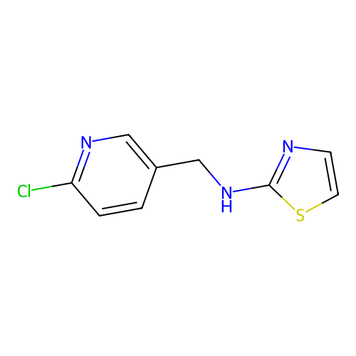 6-chloro-N-2-thiazolyl-3-pyridinemethanamine structure