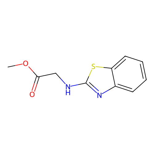 Methyl (1,3-benzothiazol-2-ylamino)acetate structure