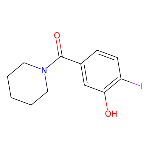 (3-Hydroxy-4-iodo-phenyl)-piperidin-1-yl-methanone structure