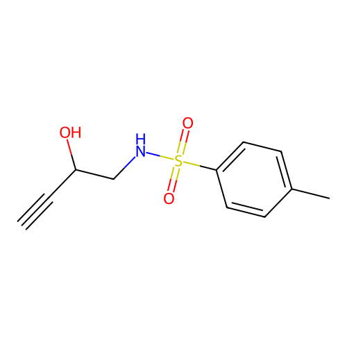 N-(2-hydroxybut-3-ynyl)-4-methylbenzenesulfonamide structure
